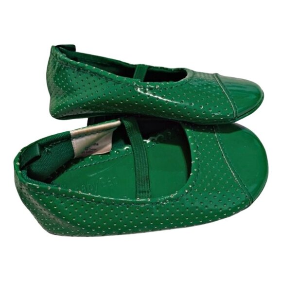 Kelly Green Baby Gap Spring Soft Sole Flats 6-12 Months - Picture 1 of 6